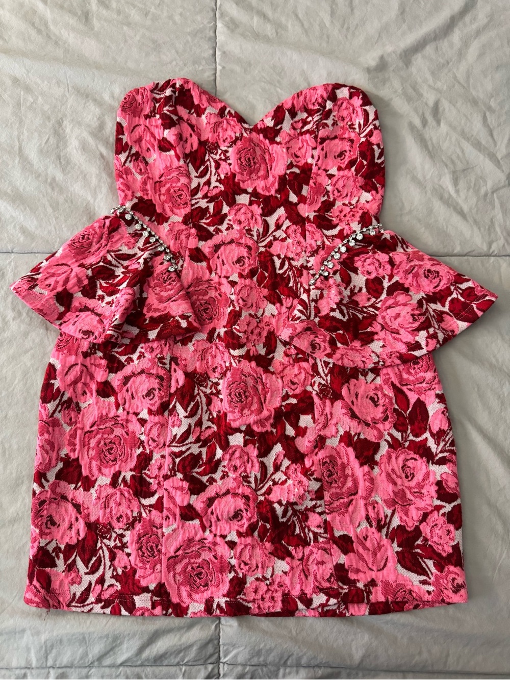 Zara Floral Peplum Mini Dress
